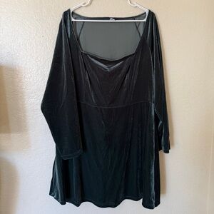 Old Navy Green Velvet Dress